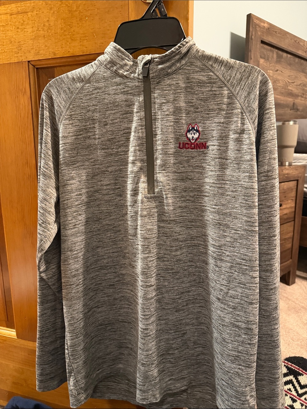 Kid’s Gray Quarter-Zip Pullover Long Sleeve